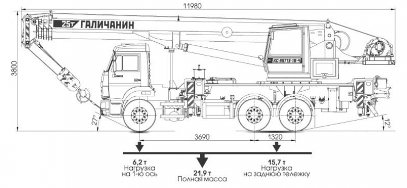 КС-55713-1В-4 Автомобильный кран